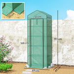 Serre de jardin balcon étagère serre 5 niveaux 0,69 x 0,49 x 1,93 m acier bâche amovible PE vert