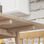 Table de cuisine pliable table à manger pliante avec plateau rabattable en bois pour 2 à 4 personnes bois naturel