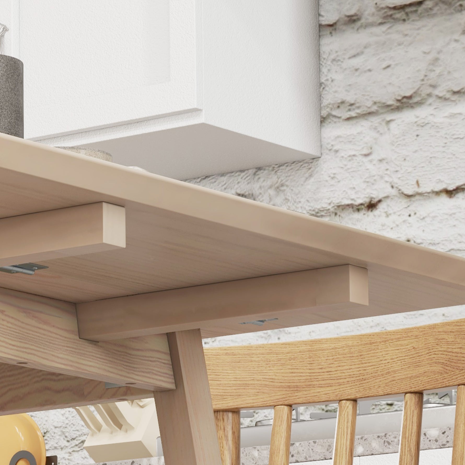 Table de cuisine pliable table à manger pliante avec plateau rabattable en bois pour 2 à 4 personnes bois naturel