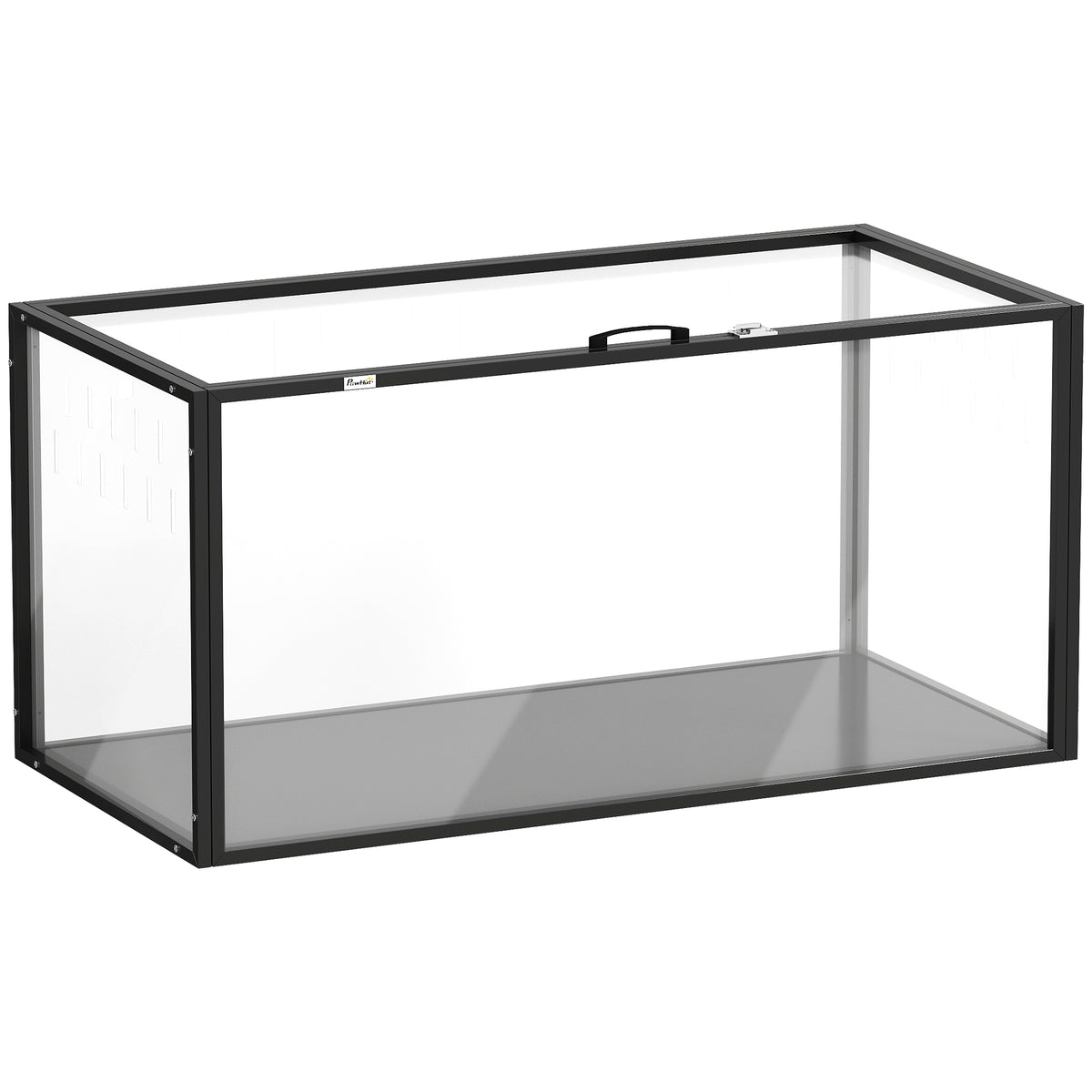 Jaula para hámster, hábitat para roedores, vista panorámica de 360°, resistente a mordeduras, 105x51x51 cm, negro