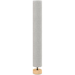Lampadaire sur pied de salon avec abat-jour en lin, interrupteur à pied, 2 x douille E27, 120 cm, gris