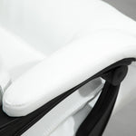 Fauteuil de bureau, chaise bureau ergonomique avec dossier inclinable, hauteur réglable, 66 x 72 x 130 cm, blanc