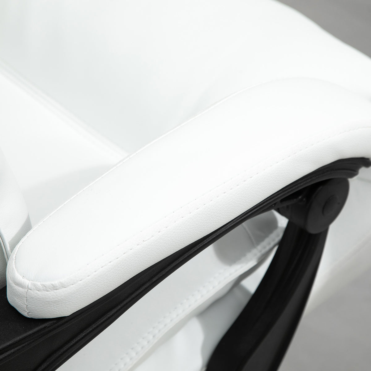 Fauteuil de bureau, chaise bureau ergonomique avec dossier inclinable, hauteur réglable, 66 x 72 x 130 cm, blanc