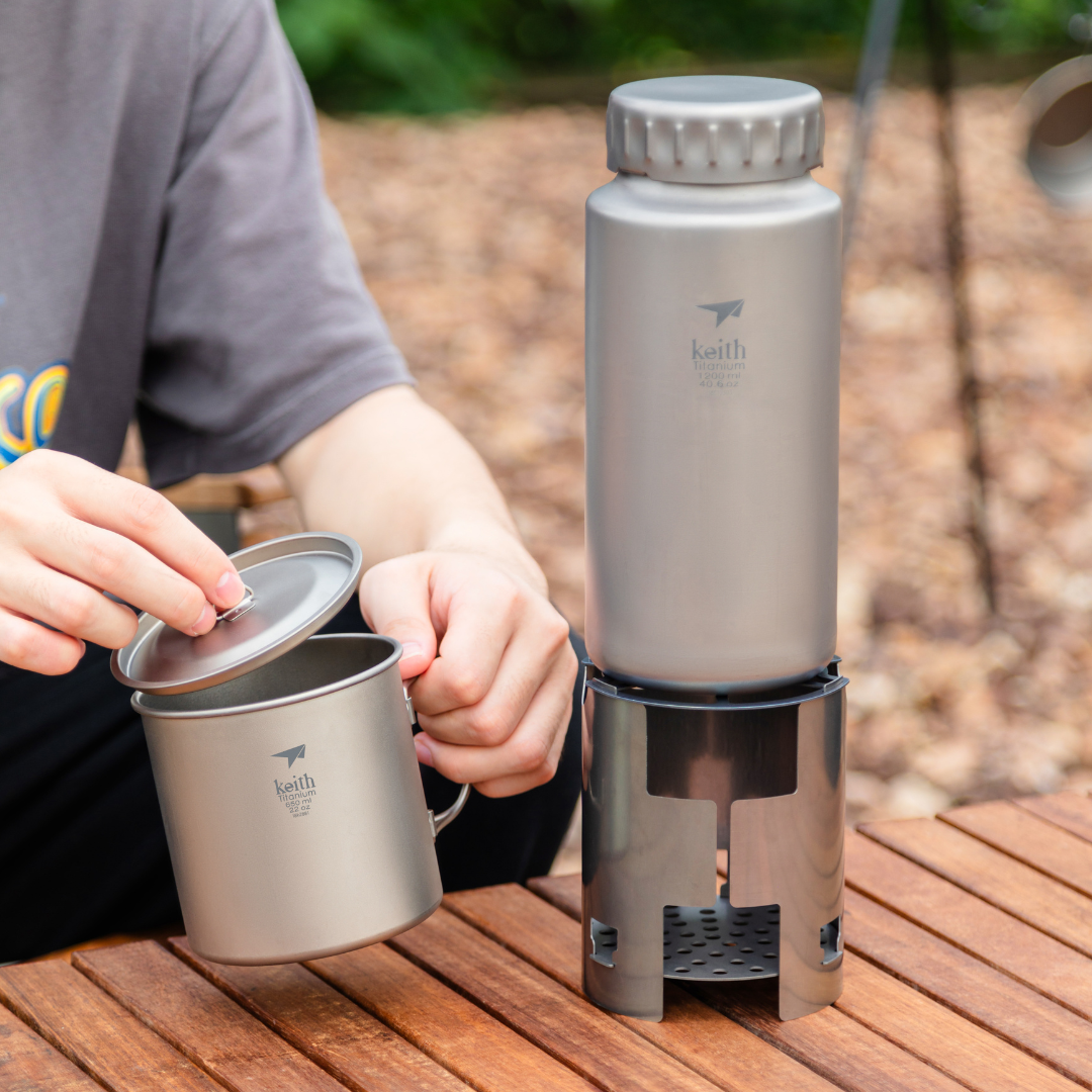 Kit de Camping Emboîtable en Titane – KEITH Titanium Europe