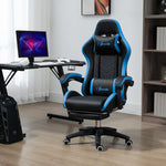 Sedia gaming poltrona da gaming ergonomica con schienale reclinabile a 135° e supporto lombare, 65 x 65 x 121-129 cm nero