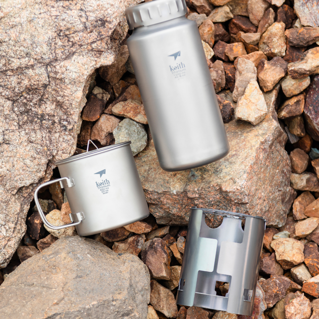 Kit de Camping Emboîtable en Titane – KEITH Titanium Europe