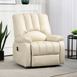 Fauteuil relax inclinable électrique releveur avec repose-pied et télécommande 86 x 92 x 102 cm Beige