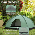 Tente de camping 2 personnes camouflage tente dôme légère ventilée facile à monter avec portes zippées