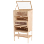 Cage pour hamsters souris petits rongeurs multi-niveaux 5 étages 10 plateformes bois de pin 60 x 40 x 120 cm