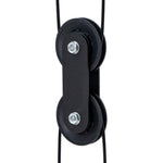 Appareil de musculation double poulie vis à vis crossover, charge libre avec haltère 2 x 50kg dim. 245L x 85l x 207H cm