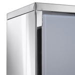 Armoire à pharmacie murale à 3 niveaux en acier inoxydable avec porte verrouillable en verre avec 2 clés