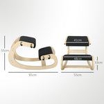 Siège assis genoux, siège ergonomique en bois avec fonction à bascule, chaise à genoux réglable pour bureau à domicile