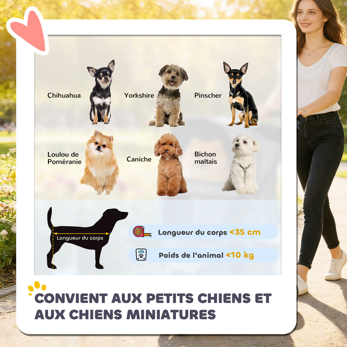 Poussette buggy pliable animaux chariot pliante chien chat porte-gobelet panier de rangement 75 x 45 x 97 cm gris