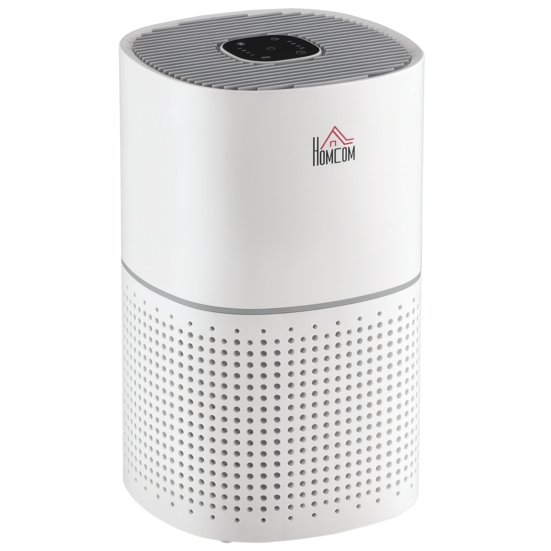 Purificateur d'Air HEPA, Ioniseur, CADR 225m³/h, Mode de Veille Silencieux, 50W, Minuterie, 4 Vitesses - Dim. 22L x 22l x 36H cm - Blanc