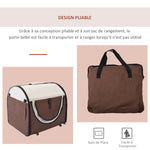 Sac de transport pour chien et chat caisse de transport pliable pour animaux adaptée à la voiture grand confort respirant avec coussin amovible 46 x 36 x 41 cm