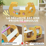 2 en 1 Arche escalade enfants 18 à 48 mois, chaise à bascule arc-en-ciel pour garçons & filles, tout-petits
