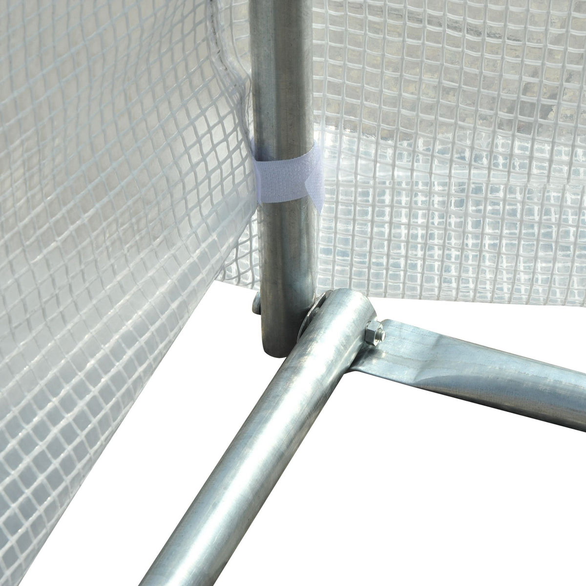 Serre de Jardin Tunnel Surface Sol 18 m² 6L x 3l x 2H m châssis Tubulaire renforcé 24 mm 8 fenêtres Blanc