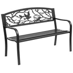 Banc de Jardin 2 Places banc extérieur jardin Style Rural Chic pour balcon terrasse patio 127 x 60 x 85 cm