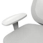 Chaise de bureau tissu mesh hauteur réglable pivotante 360° accoudoirs sur roulettes, gris