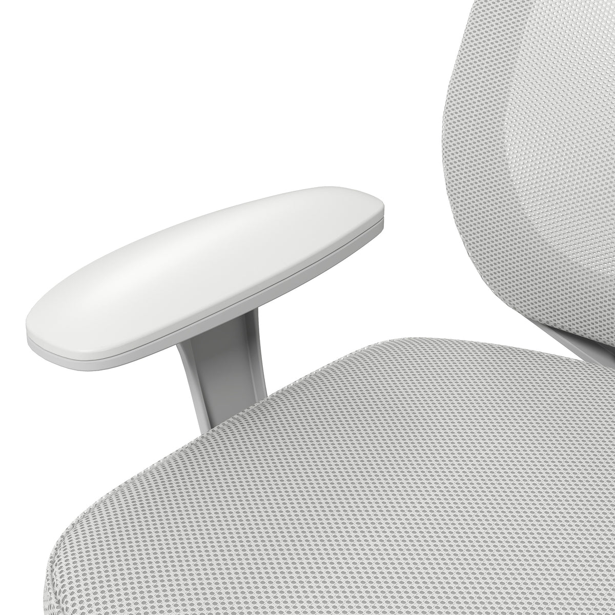 Chaise de bureau tissu mesh hauteur réglable pivotante 360° accoudoirs sur roulettes, gris