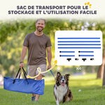 Agility sport pour chiens set de 4 obstacles professionnels avec système de maintien au sol sac transport fourni