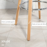 Lot de 2 tabourets de bar, chaises de bar avec dossier et repose-pieds, assise rembourrée, 43 x 43 x 91 cm, noir