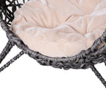 Panier chat lit surélevé chat cosy niche grotte Ø 52 x 58H cm coussin moelleux inclus résine tressée imitation