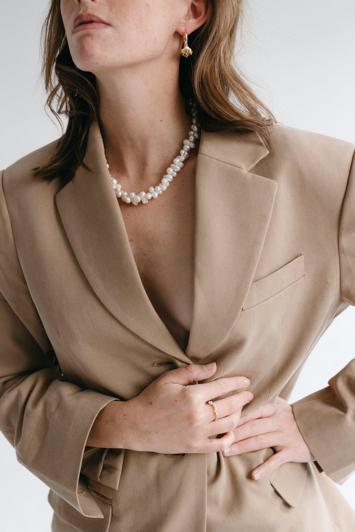 Collier Rita en perles de culture baroques