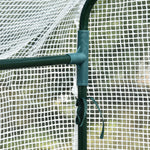 Serre de jardin PE avec étagère 2 niveaux, serre de balcon, bâche renforcée 140 g/m², acier, porte zippée