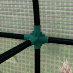 Serre de jardin 1,8 m² dim. 1,85L x 0,9l x 1,5H m 2 Portes zippées déroulantes 4 fenêtres enroulables Acier PE Vert