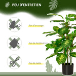 Plante artificielle calathea hauteur 95 cm pot ciment - intérieur