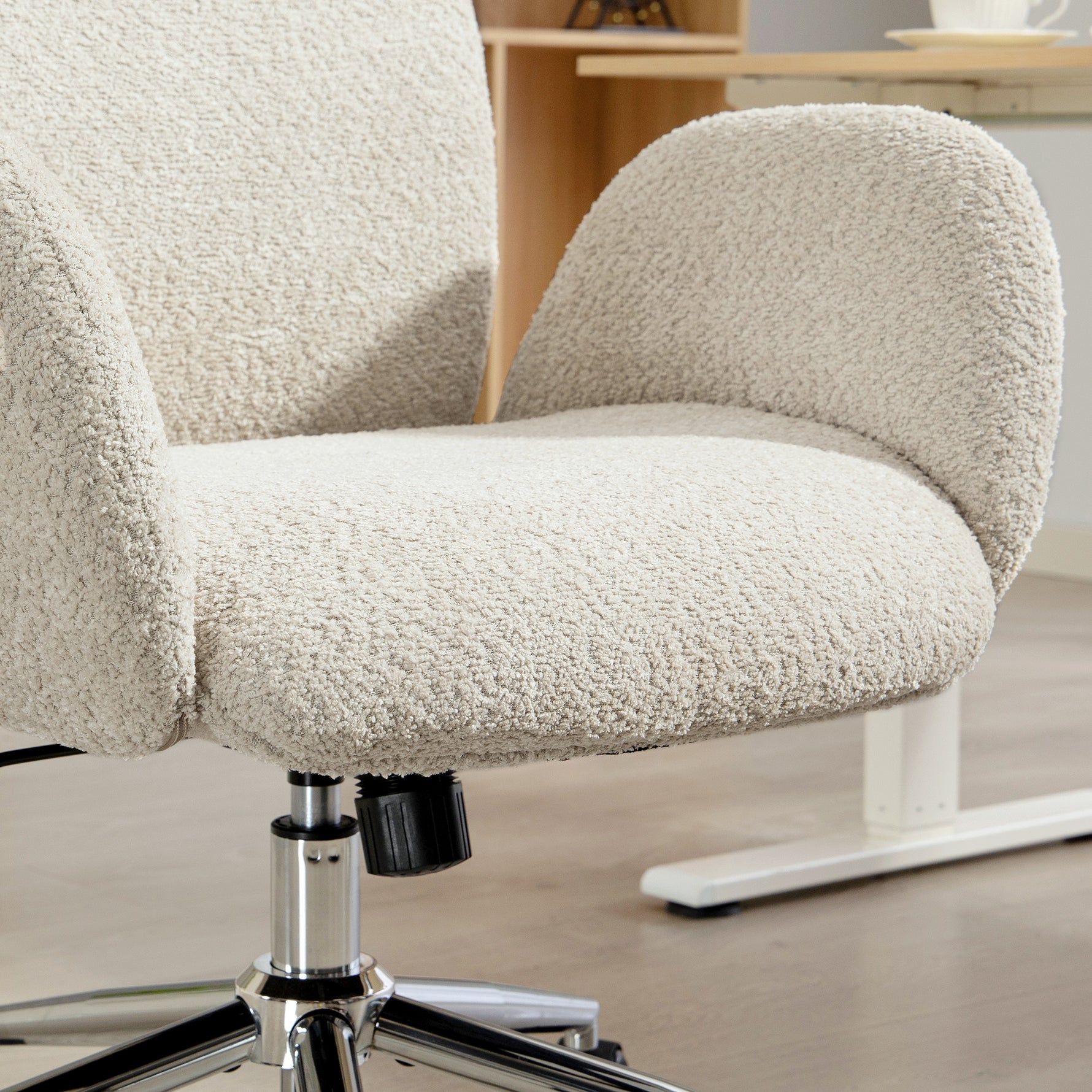 Chaise bureau ergonomique, fauteuil de bureau pivotant, hauteur réglable, appui-tête réglable, fonction bascule, gris