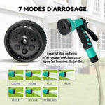 Enrouleur Tuyau Arrosage Mural 30 m x Ø 15 mm Dévidoir Automatique de Tuyaux d'Eau Rétractable Automatique gris