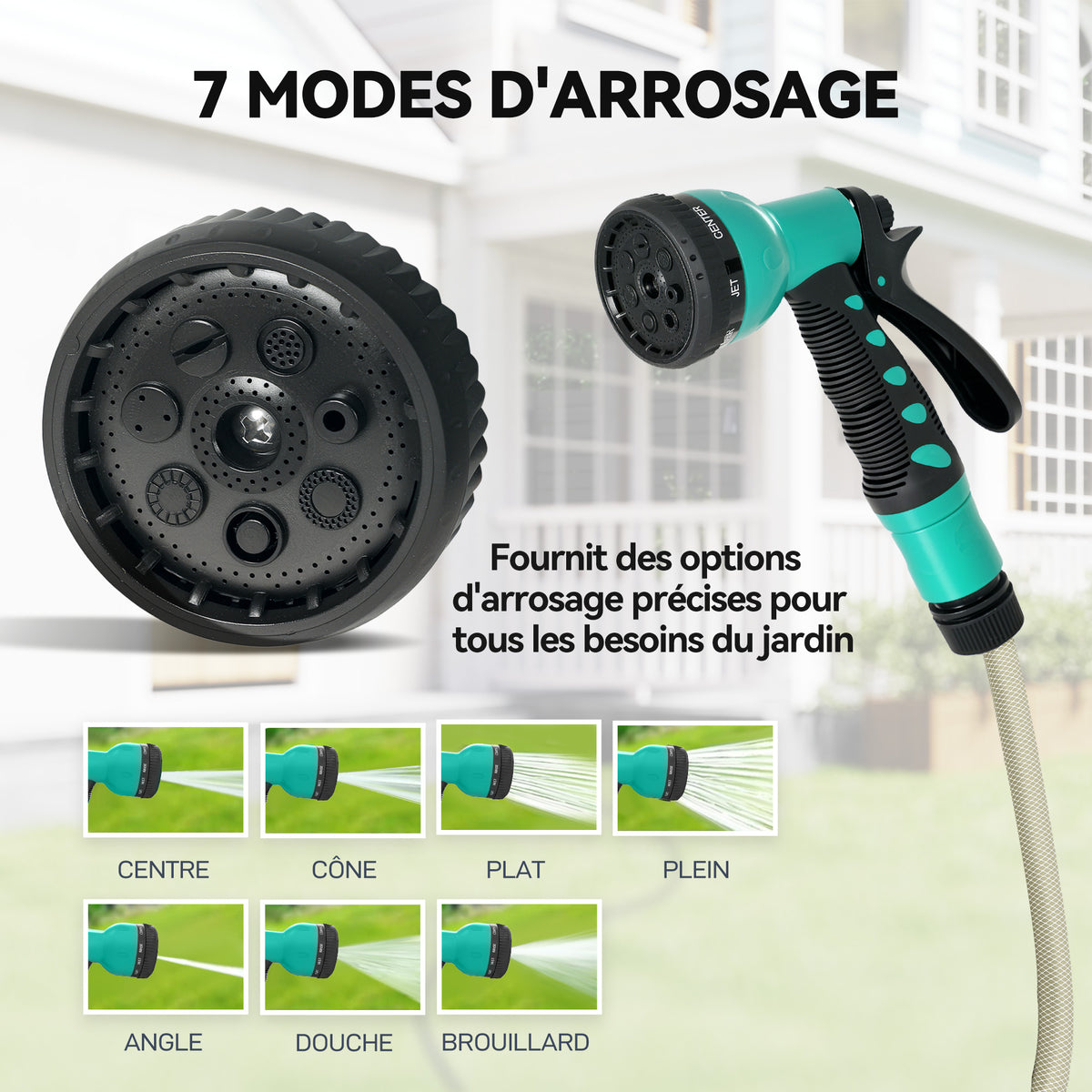 Enrouleur Tuyau Arrosage Mural 30 m x Ø 15 mm Dévidoir Automatique de Tuyaux d'Eau Rétractable Automatique gris
