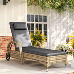 Transat bain de soleil matelas inclinaison réglable multipositions accoudoirs roulettes 200 x 73 x 30-103 cm jaune