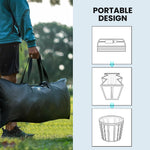 Baignoire à Glace Pliable Gonflable 280 L avec Couvercle et Pompe pour Entraînement à l'Eau Froide, 78x78x71 cm, Noir