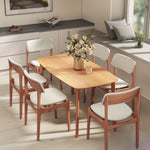 Table à manger rectangulaire pour 6 personnes table de cuisine 150 cm en bois massif 150 x 80 x 76 cm bois naturel