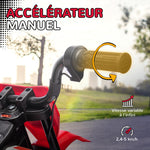 Moto électrique pour enfant moto cross pour enfants de 3 à 6 ans 2 moteurs 12V vitesse max. 5 km/h rouge