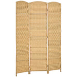 Paravent intérieur en bois 3 panneaux séparateur de pièce pliable pour salon chambre 135 x 180 cm bois naturel