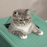 Maison de toilette pour chat pliable double porte battante et supérieure pelle fourni 47,5 x 35,5 x 36,7 cm vert