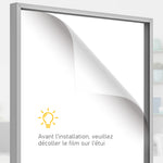 Frame box T-frame cadre aluminium pour maillot porte acrylique doublure interne feutre 70 x 90 cm