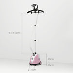 Défroisseur vapeur vertical défroisseur à vêtements 1,4 L 1950 W débit vapeur 32g/min tige telescopique rose noir