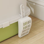 Maison de toilette pour chat bac à litière fermé chat avec porte translucide pelle incluse 40,5 x 52,5 x 42,5 cm vert