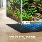 Aquarium 43L en Verre Trempé avec Tapis de Protection Pour Poissons, Crevettes, Tortues, 50 x 30 x 30 cm, Transparent