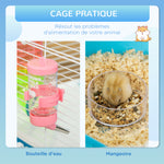 Grande cage pour hamsters cage pour rongeur 5 niveaux avec tunnels abreuvoir roue maisonnette échelles dim. 59L x 36l x 69H cm