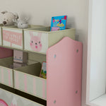 Meuble de rangement enfant avec 6 boîtes amovibles en tissu non tissé Organisateur de jouets, étagère 63L x 30l x 66H cm