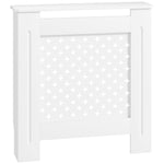 Couvercle de radiateur cache radiateur grille croisée pour salon chambre à coucher en bois 78l x 19P x 82H cm blanc