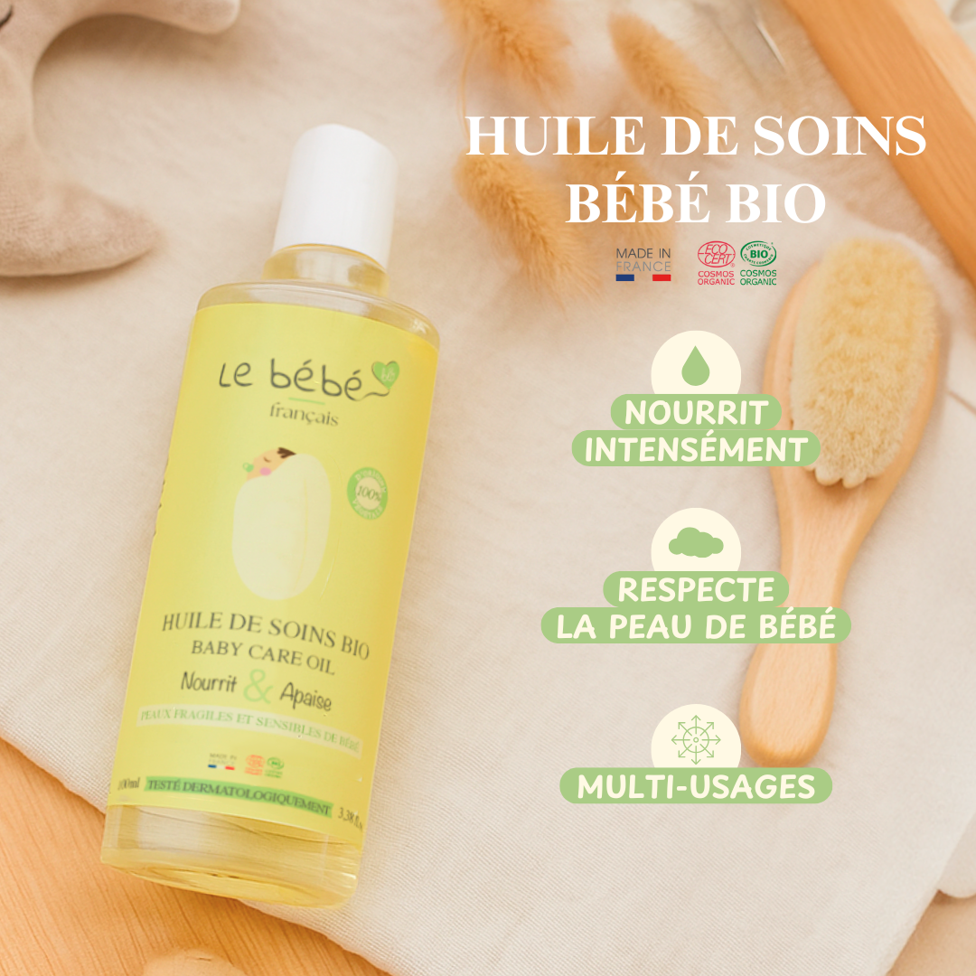 Huile de soins bébé bio
