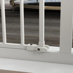 Barrière de sécurité animaux porte fermeture automatique système de double verrouillage sans perçage 1 extension blanc