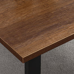 Table basse rectangulaire table de salon style industriel pied métal et plateau aspect bois 100 x 60 x 50 cm